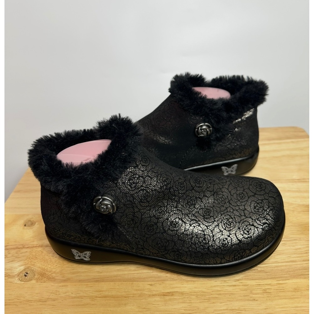 Algeria Womens Meri Florette Ankle Leather Boot 39W(9) Fur Lined Comfort